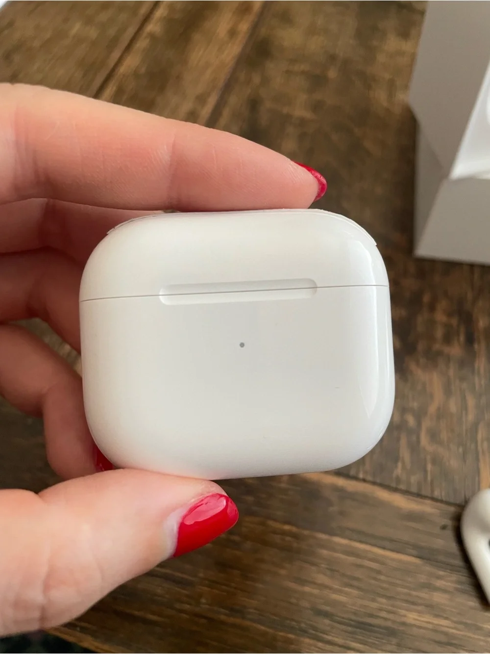 Apple White AirPods 3 with Charging Case and Silver Casetify Protective Case